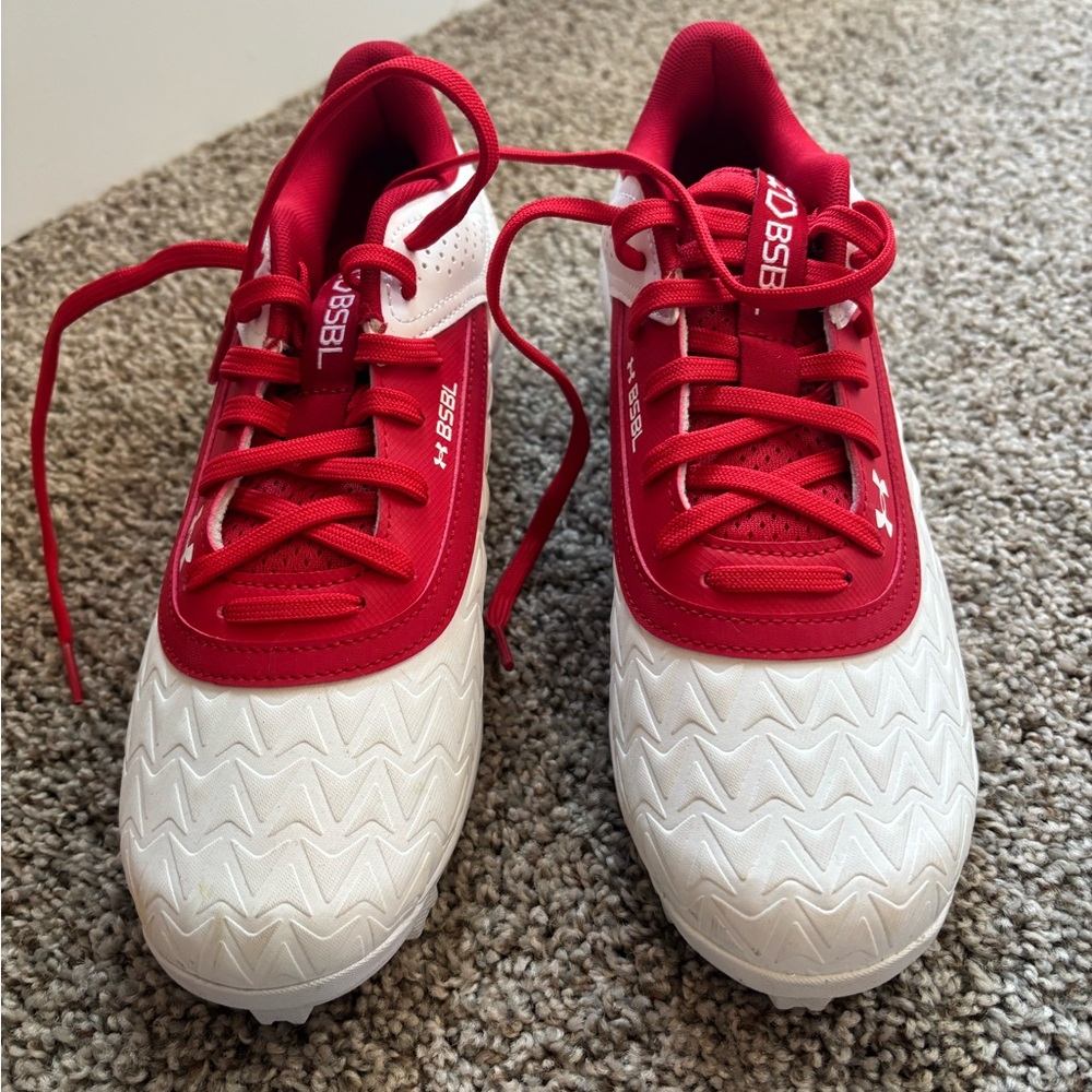 Under Armour Kids Red and White Sports Shoes
